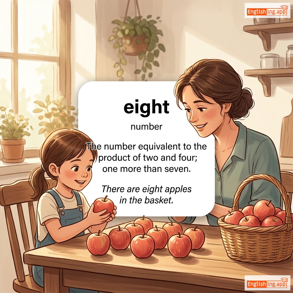 eight definition card — visual illustration of the meaning