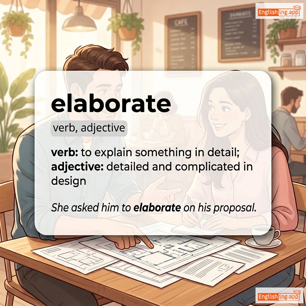 elaborate definition card — visual illustration of the meaning