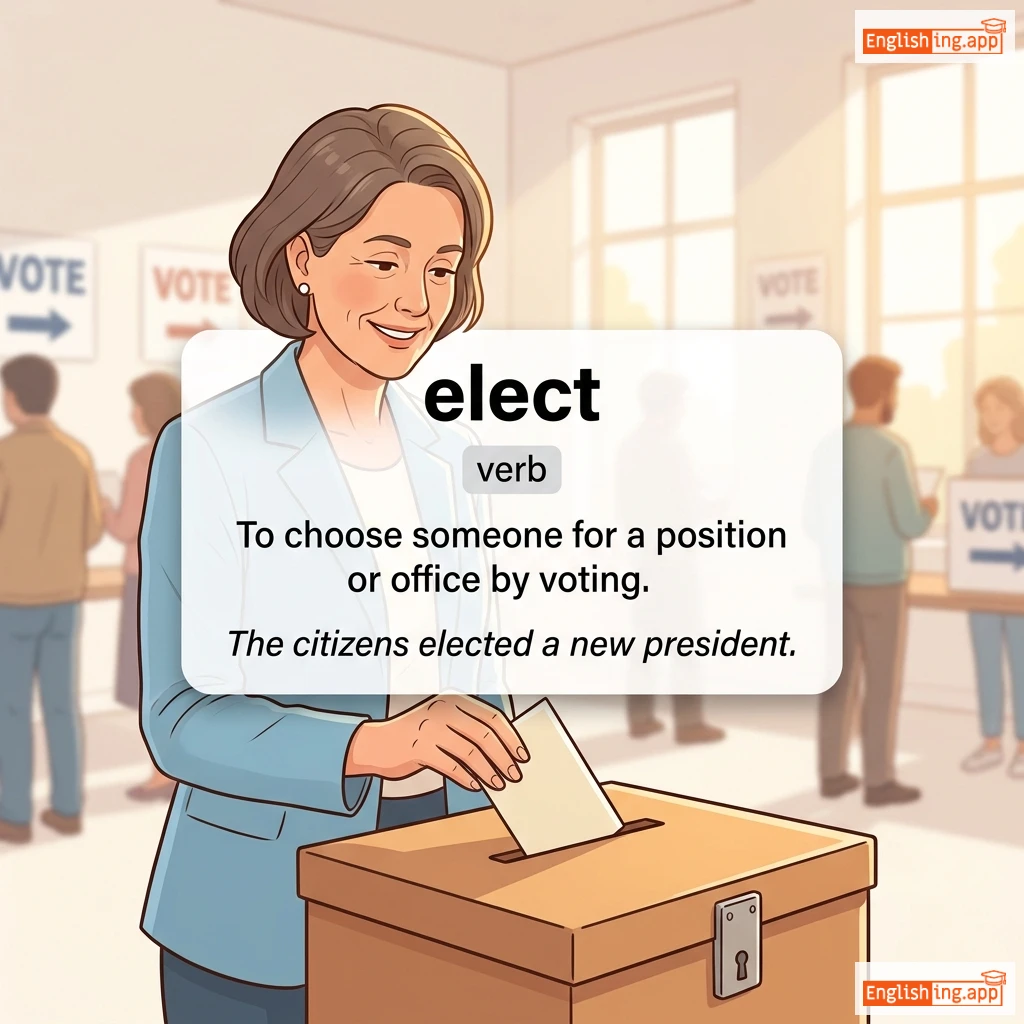 elect definition card — visual illustration of the meaning