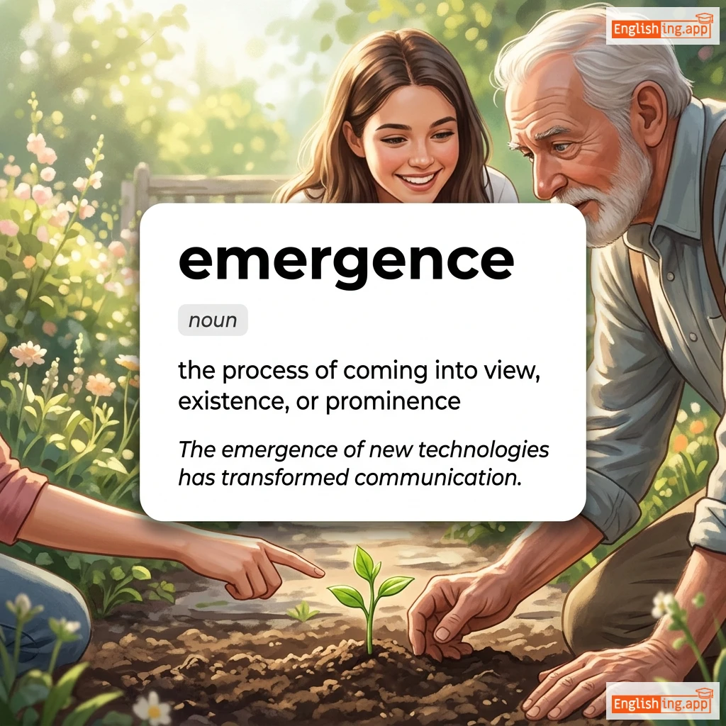 emergence definition card — visual illustration of the meaning