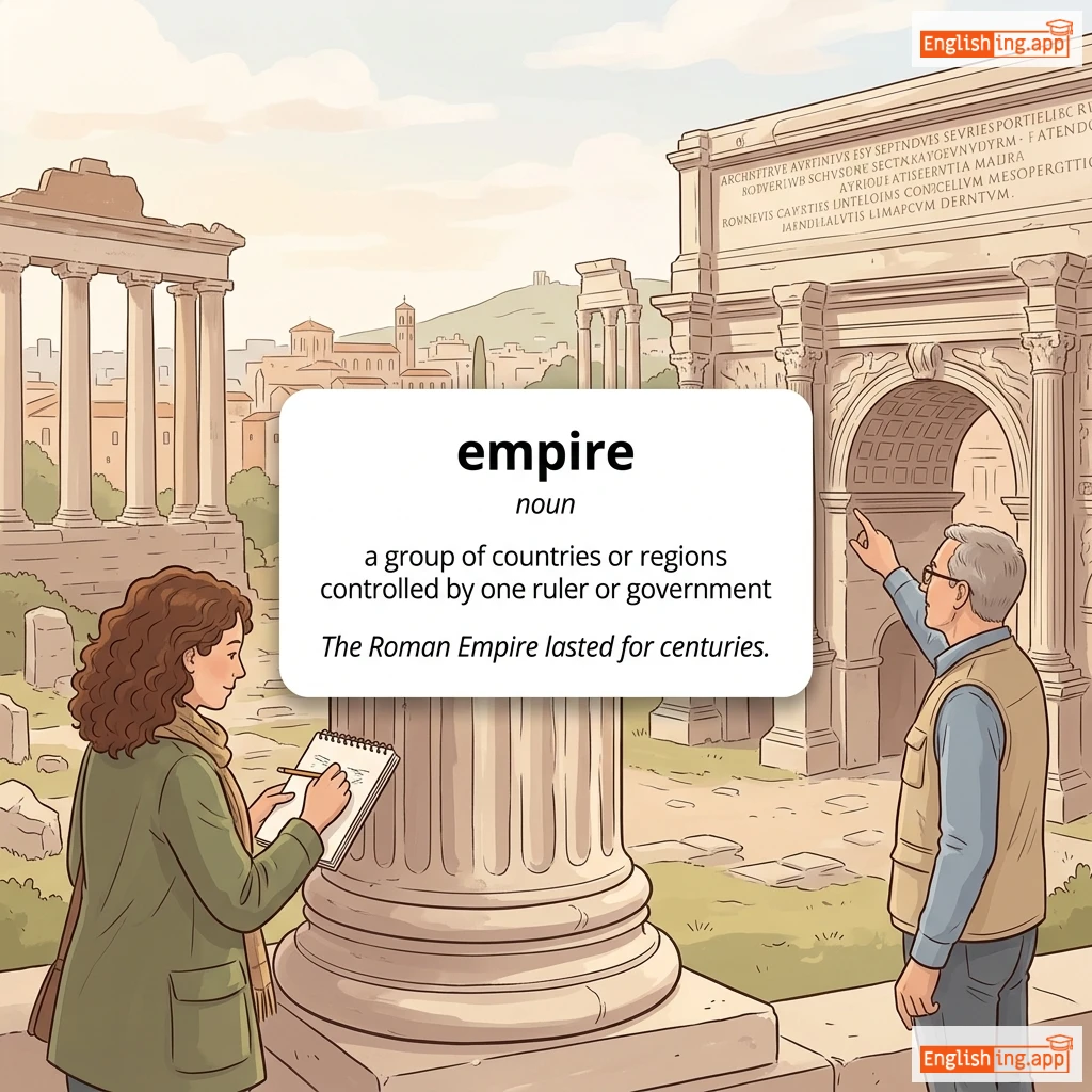 empire definition card — visual illustration of the meaning