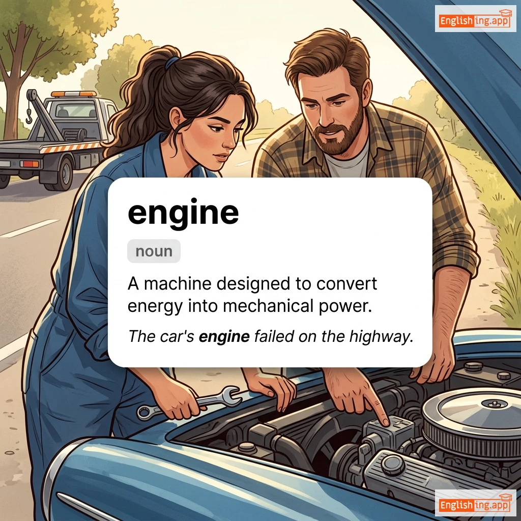 engine definition card — visual illustration of the meaning