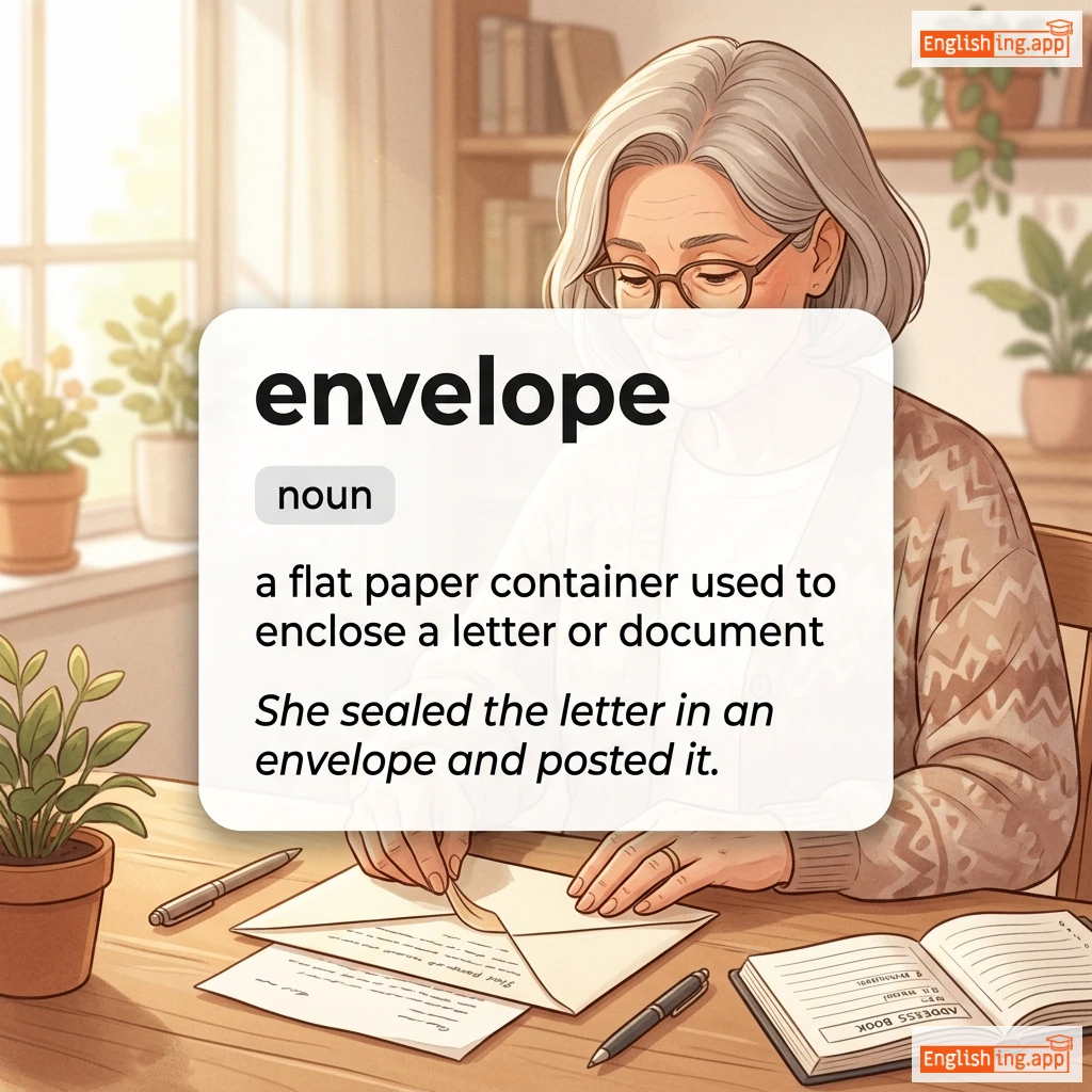 envelope definition card — visual illustration of the meaning