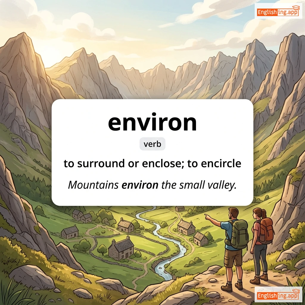 environ definition card — visual illustration of the meaning