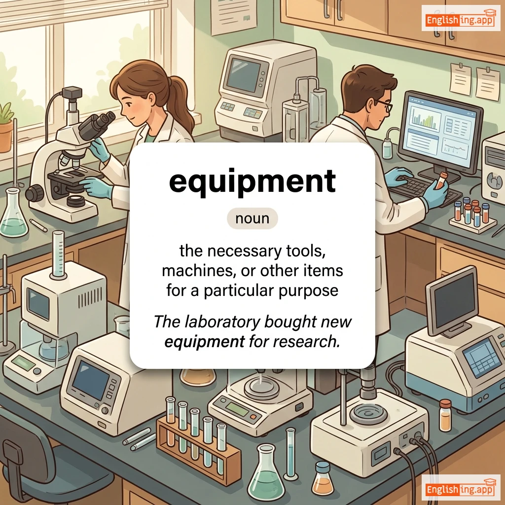 equipment definition card — visual illustration of the meaning