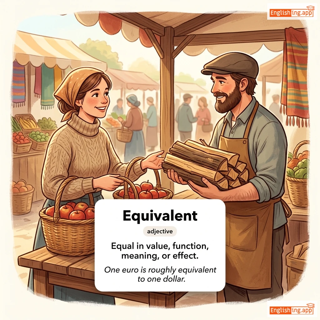 Equivalent definition card — visual illustration of the meaning