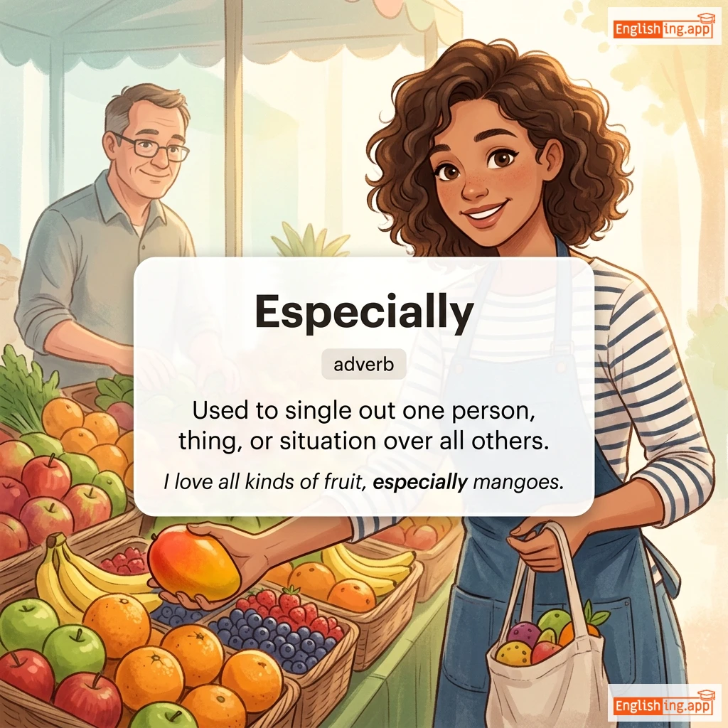 Especially definition card — visual illustration of the meaning