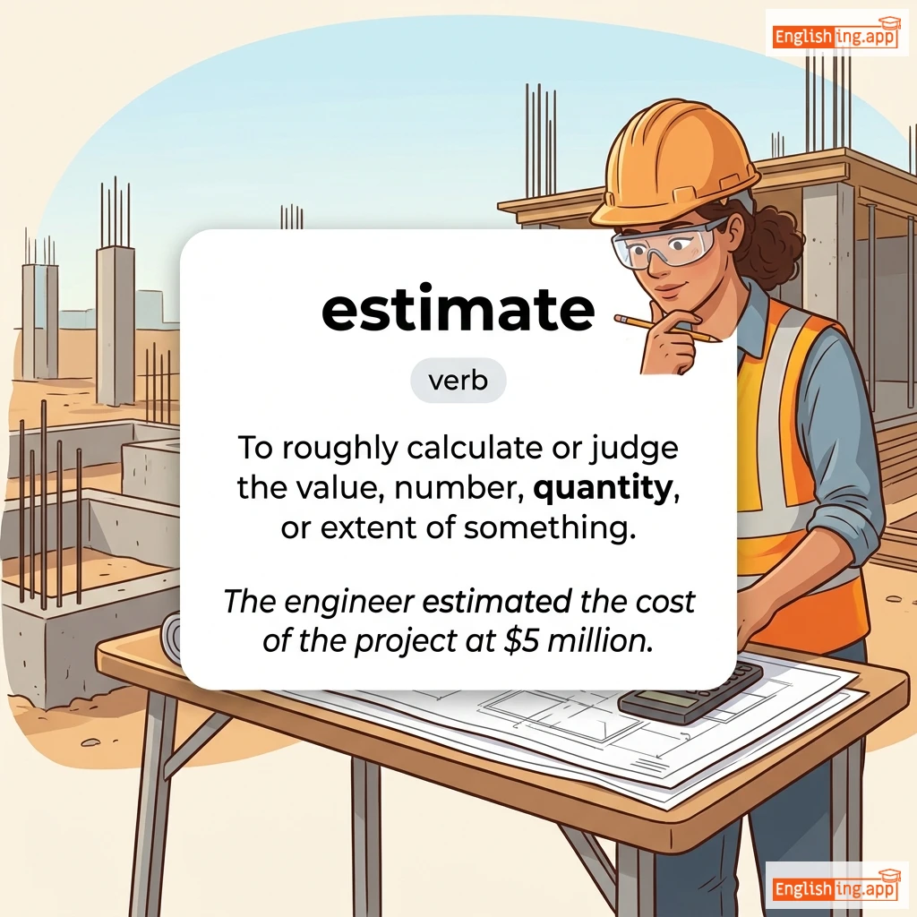 estimate definition card — visual illustration of the meaning