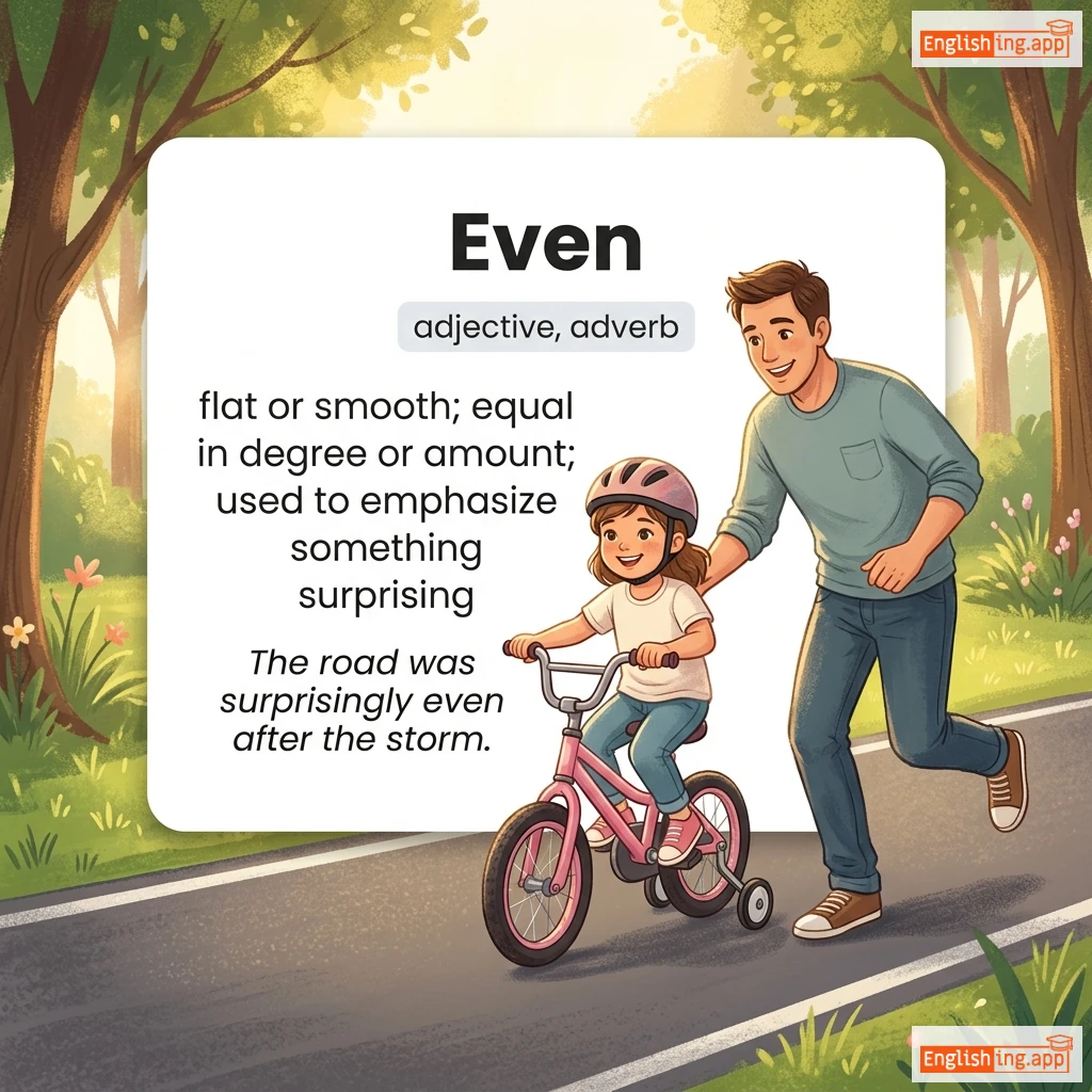 Even definition card — visual illustration of the meaning