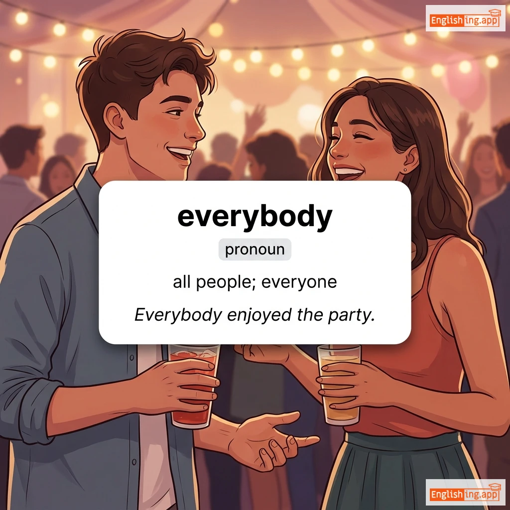 everybody definition card — visual illustration of the meaning
