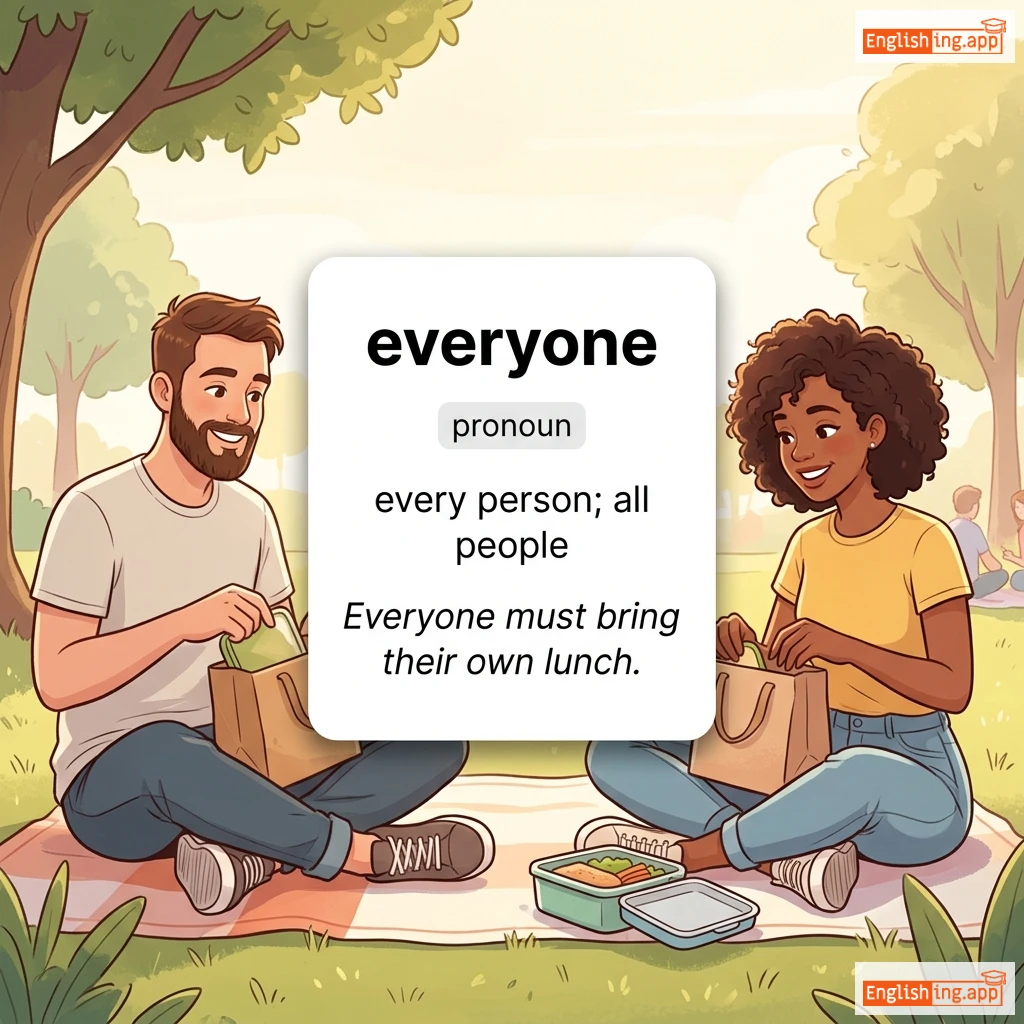 everyone definition card — visual illustration of the meaning