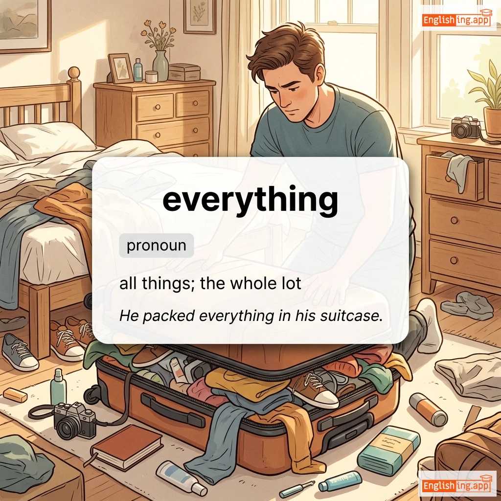 everything definition card — visual illustration of the meaning