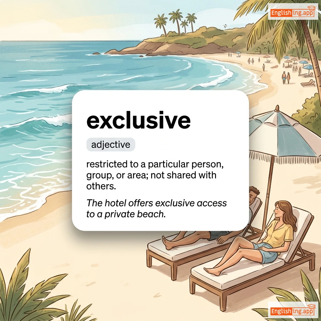 exclusive definition card — visual illustration of the meaning