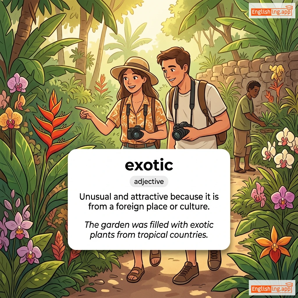 exotic definition card — visual illustration of the meaning