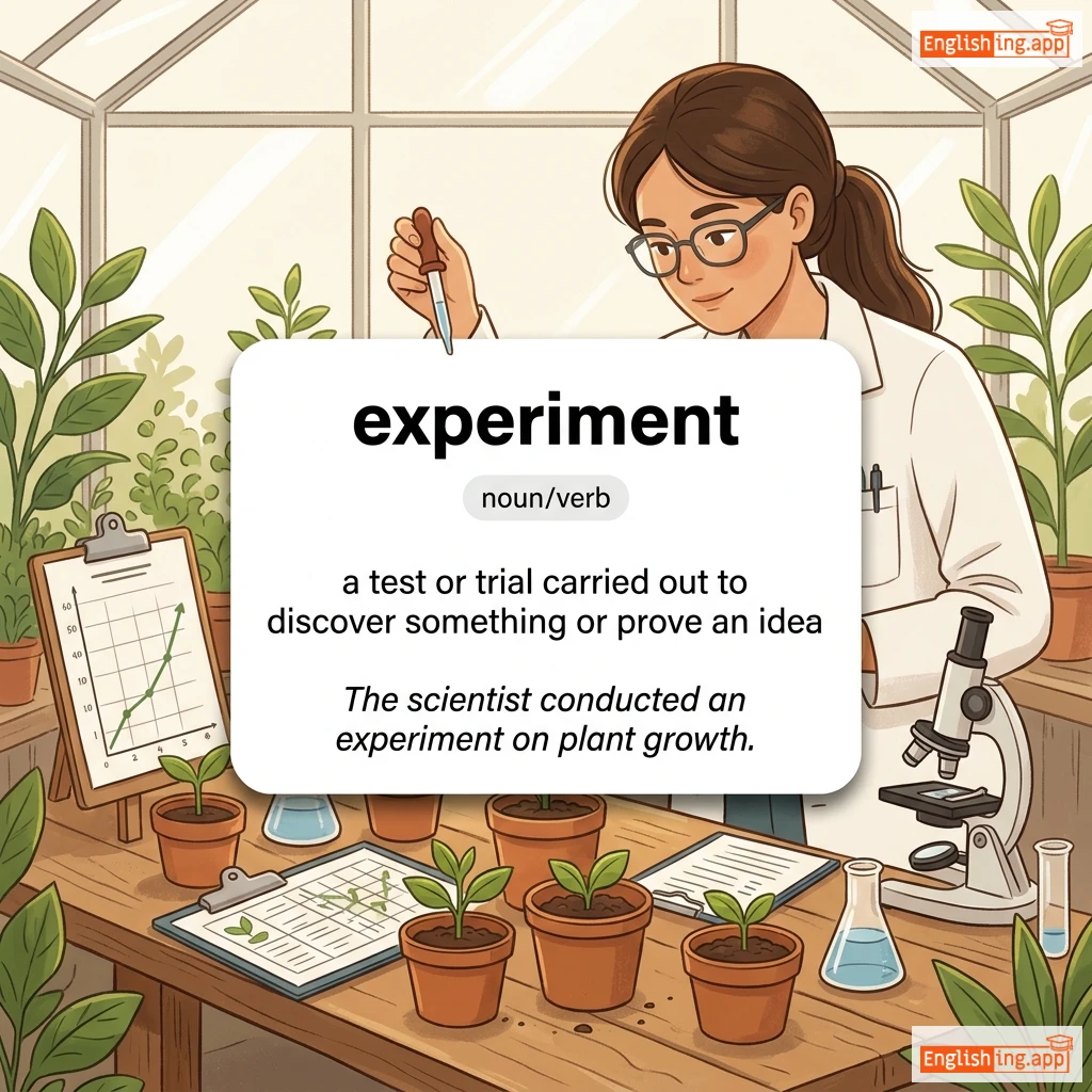 experiment definition card — visual illustration of the meaning