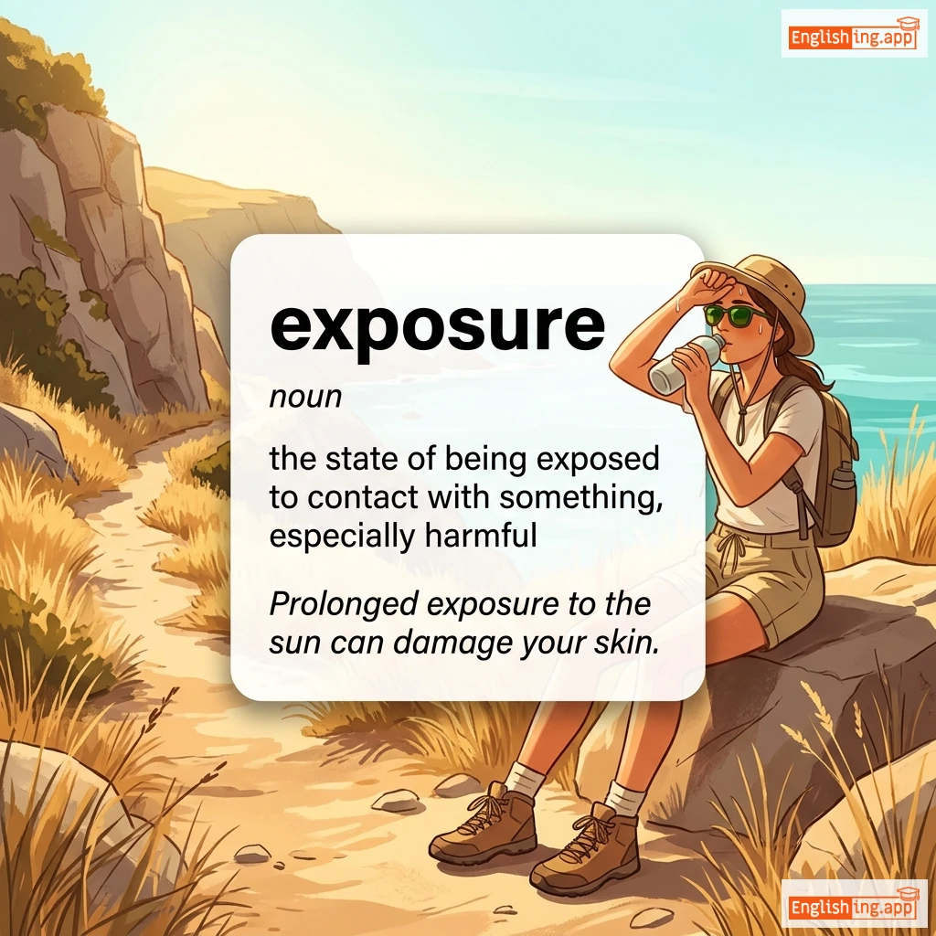 exposure definition card — visual illustration of the meaning
