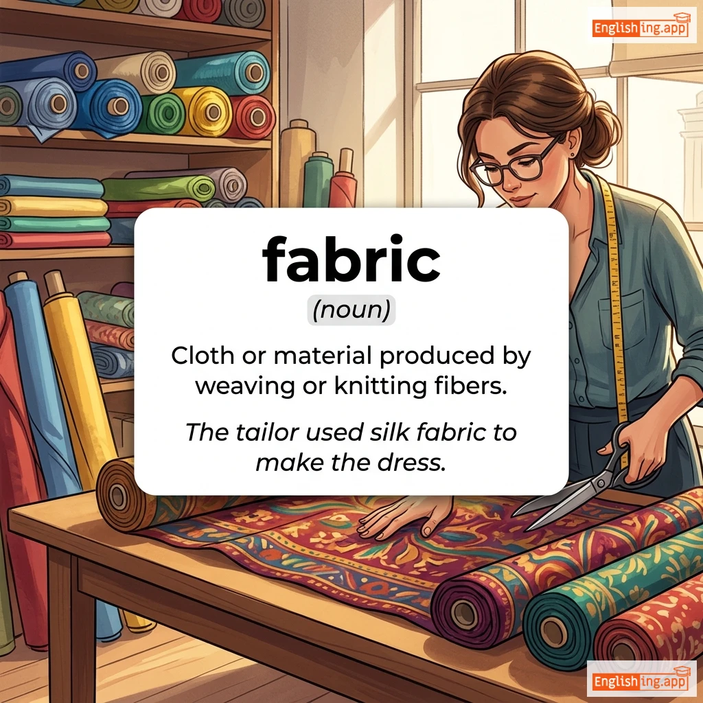 fabric definition card — visual illustration of the meaning