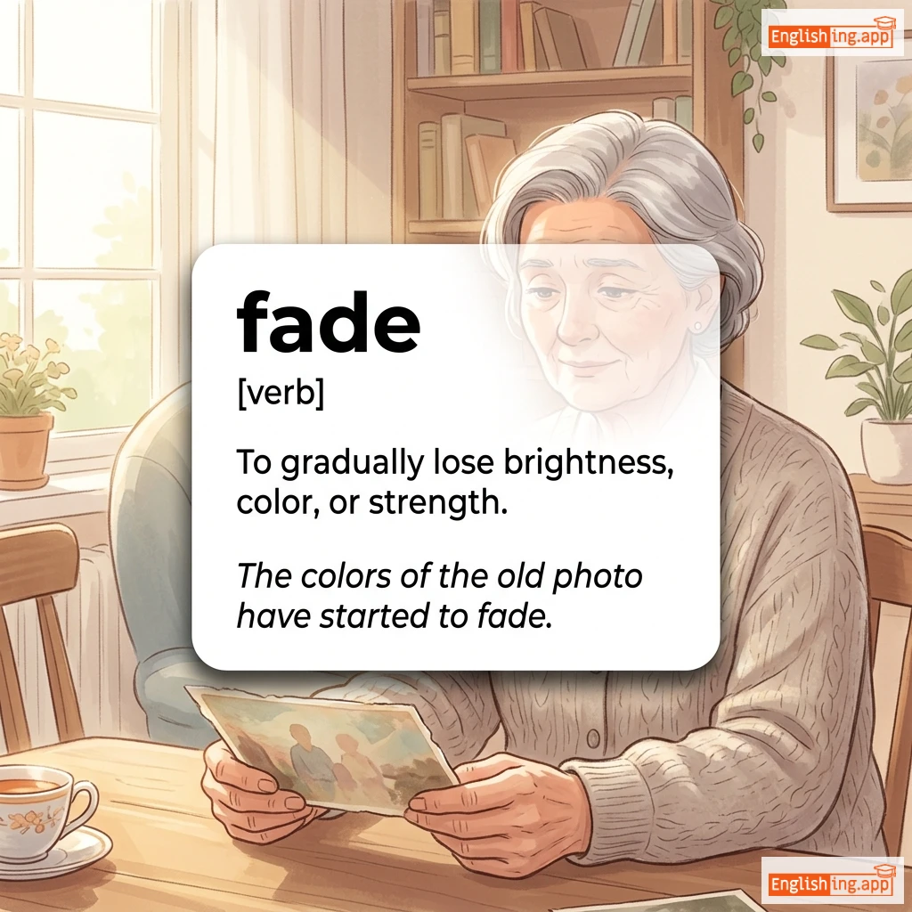 fade definition card — visual illustration of the meaning