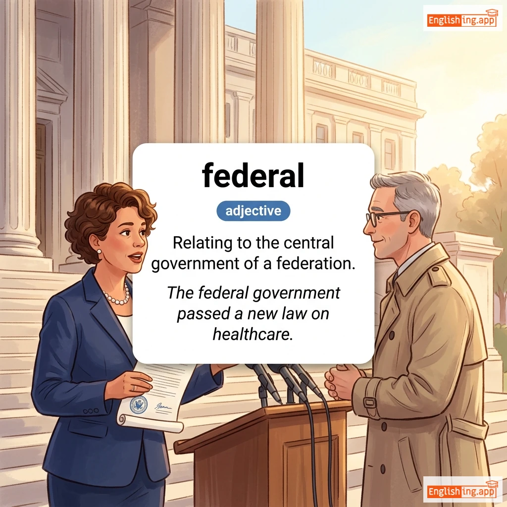 federal definition card — visual illustration of the meaning