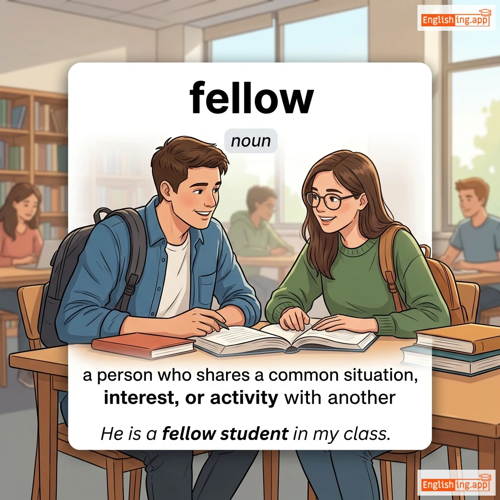 fellow definition card — visual illustration of the meaning