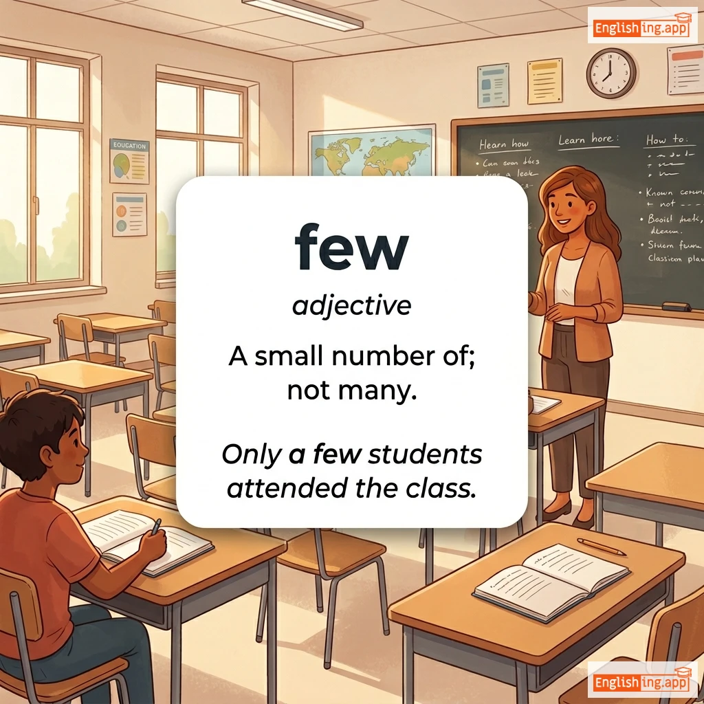 few definition card — visual illustration of the meaning