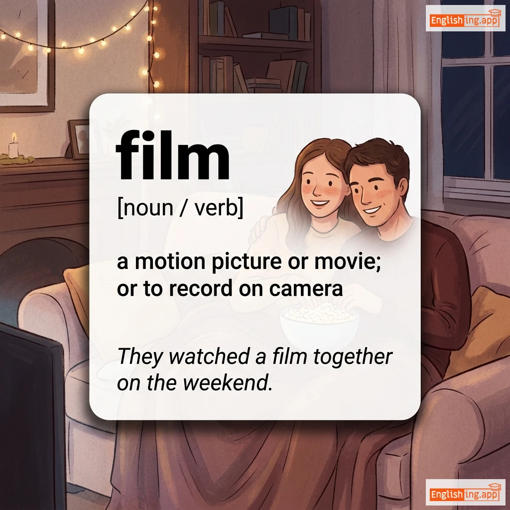 film definition card — visual illustration of the meaning