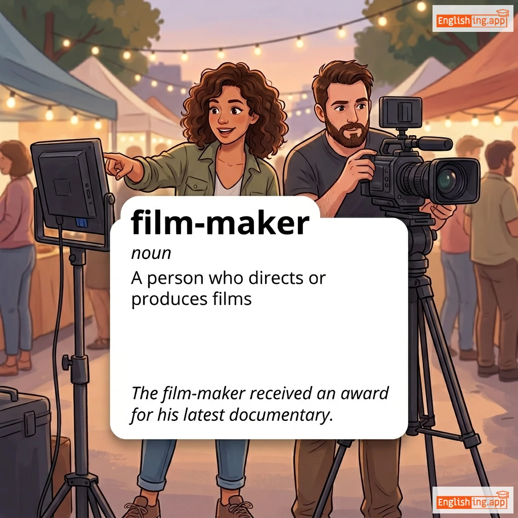 film-maker definition card — visual illustration of the meaning