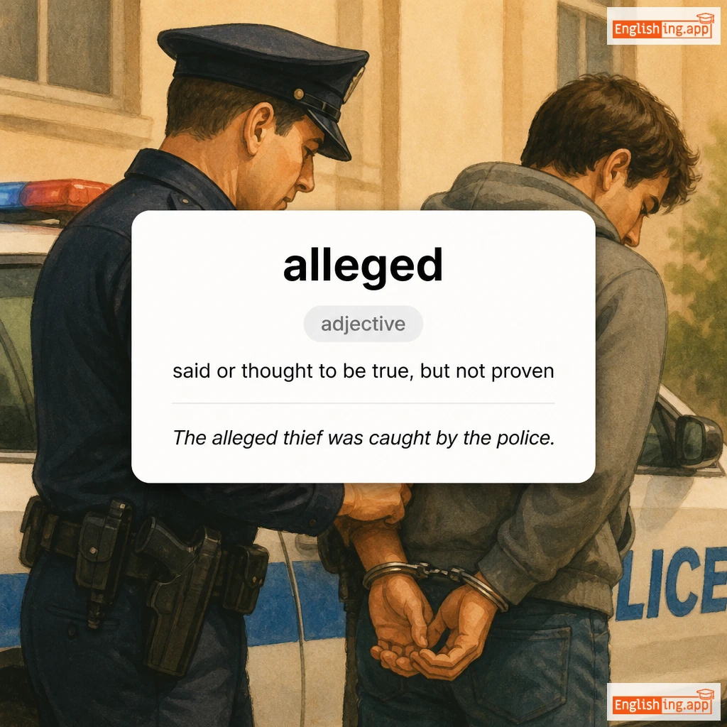 alleged definition card — visual illustration of the meaning