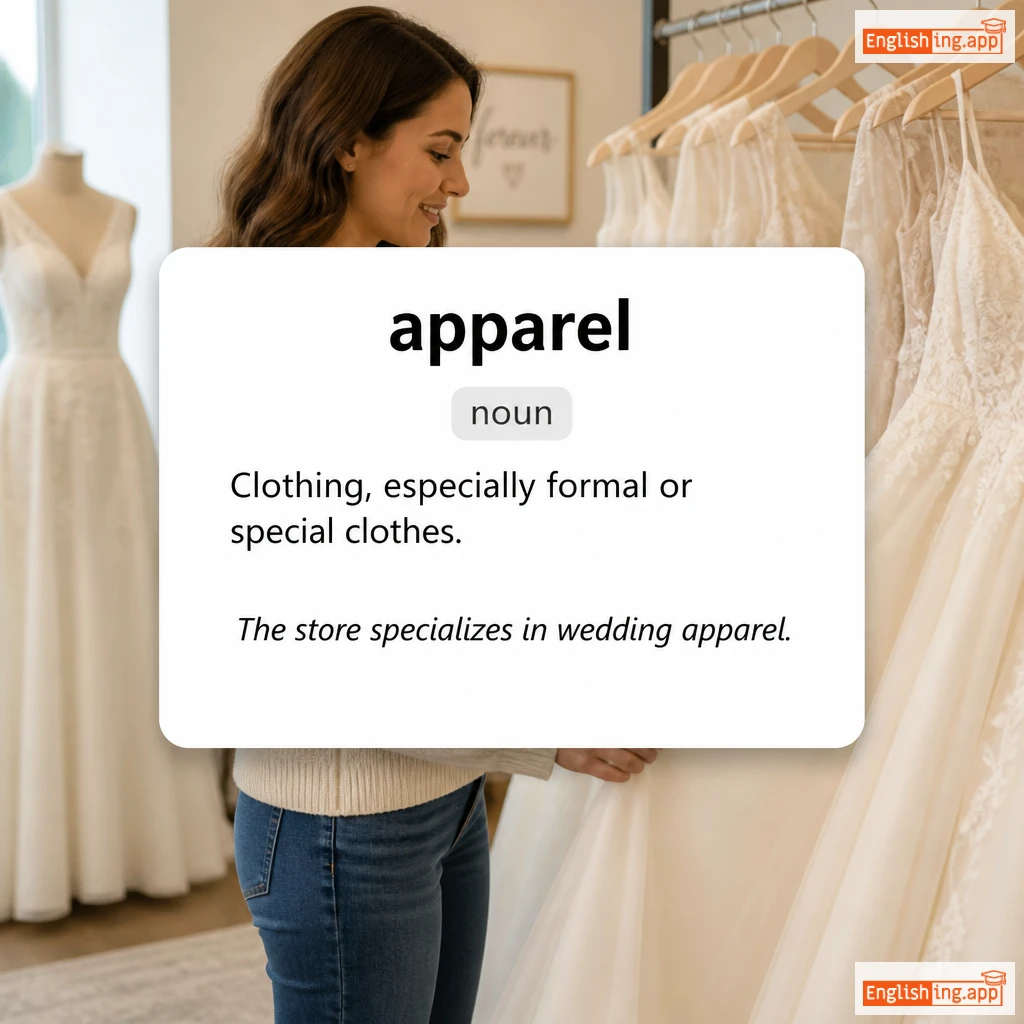 apparel definition card — visual illustration of the meaning