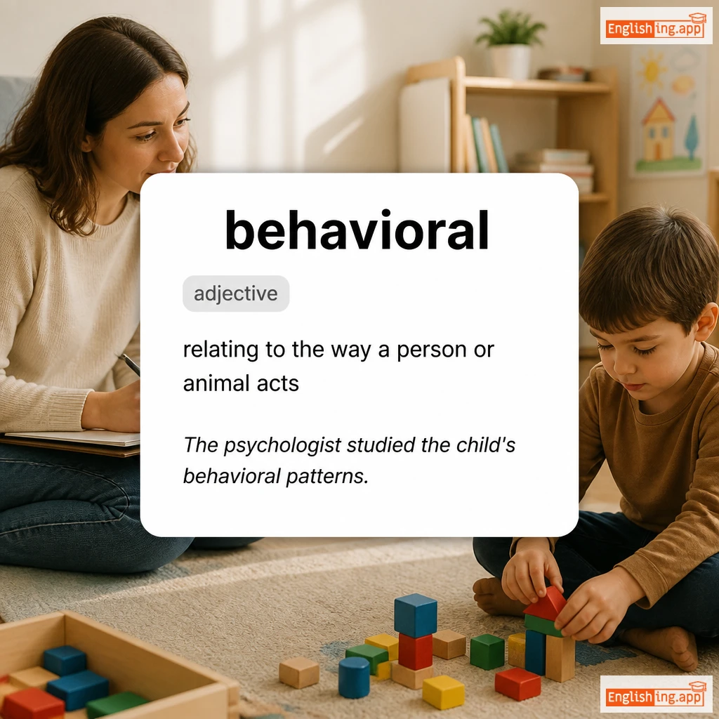behavioral definition card — visual illustration of the meaning