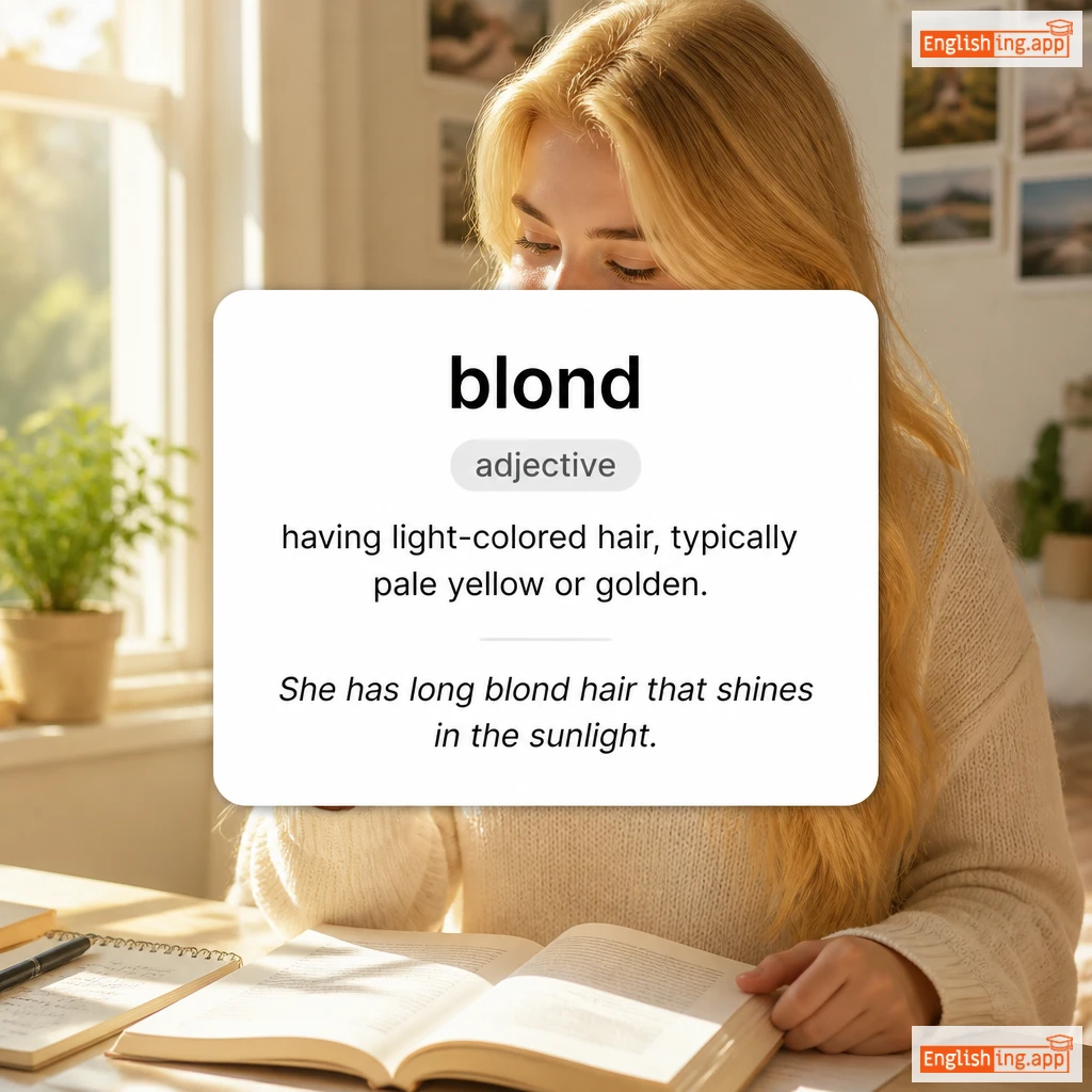 blond definition card — visual illustration of the meaning