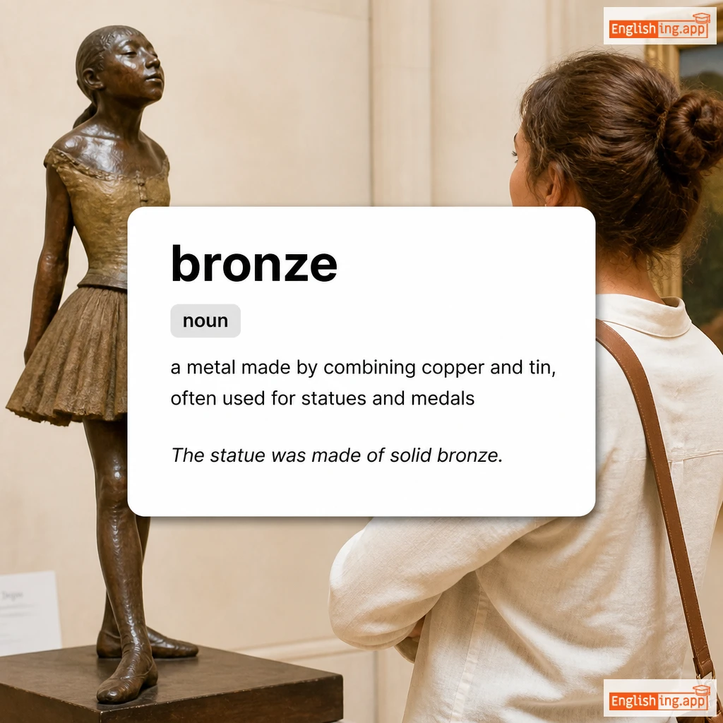 bronze definition card — visual illustration of the meaning
