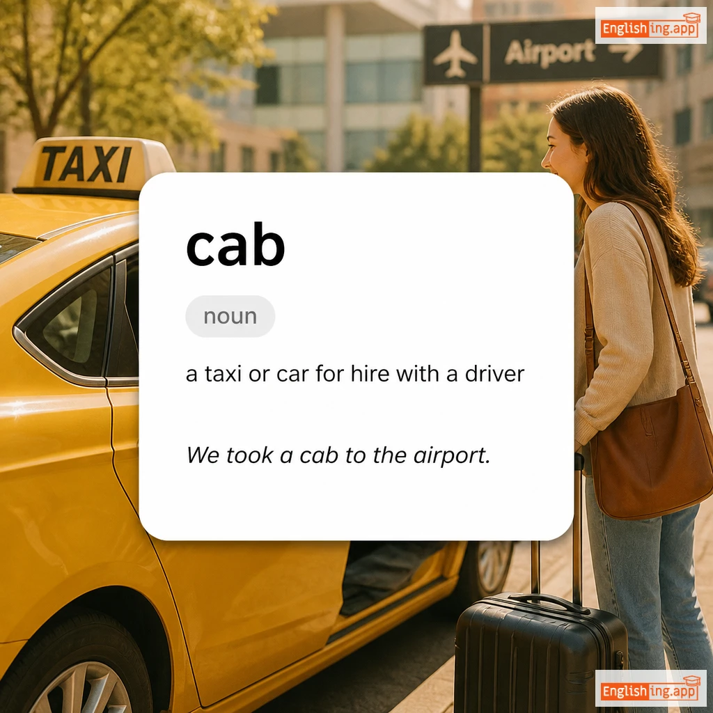 cab definition card — visual illustration of the meaning