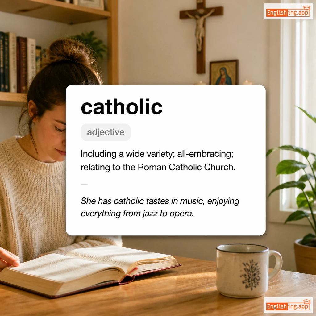 catholic definition card — visual illustration of the meaning