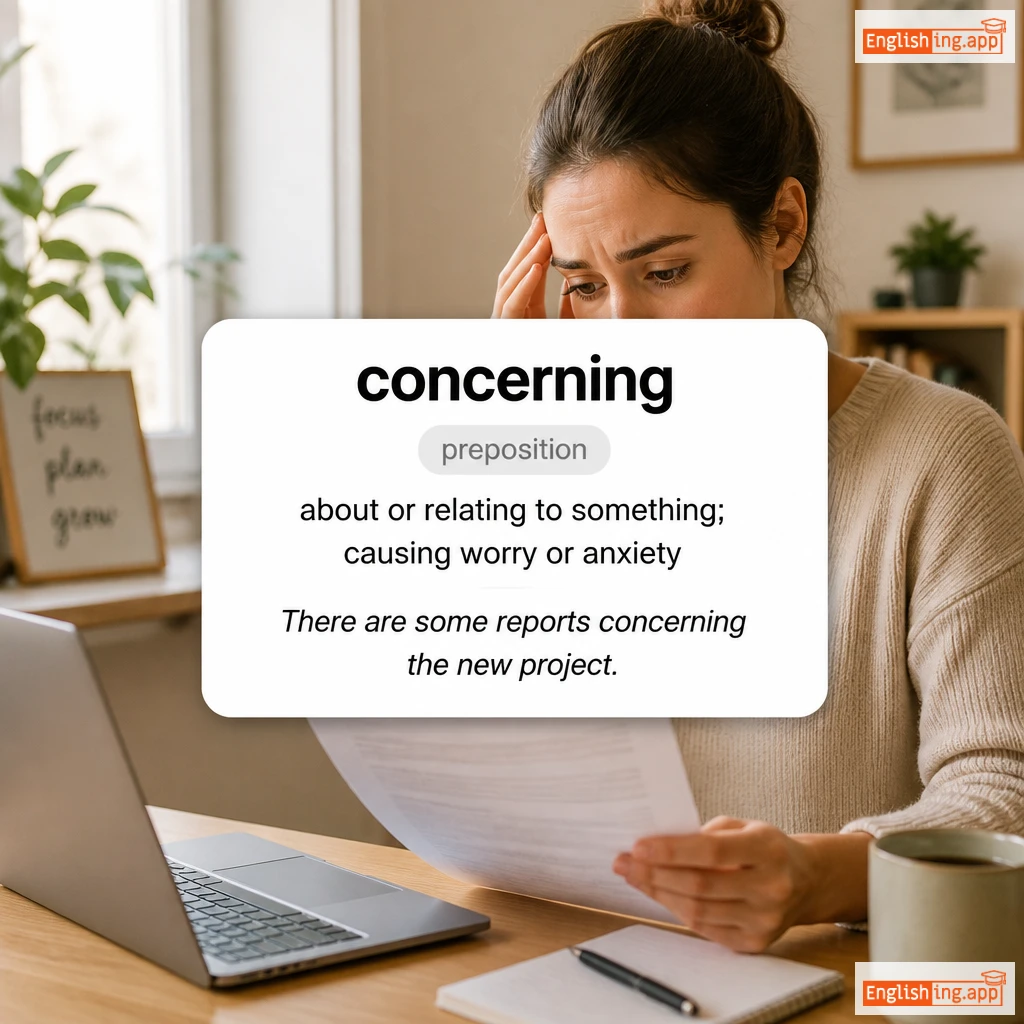 concerning definition card — visual illustration of the meaning