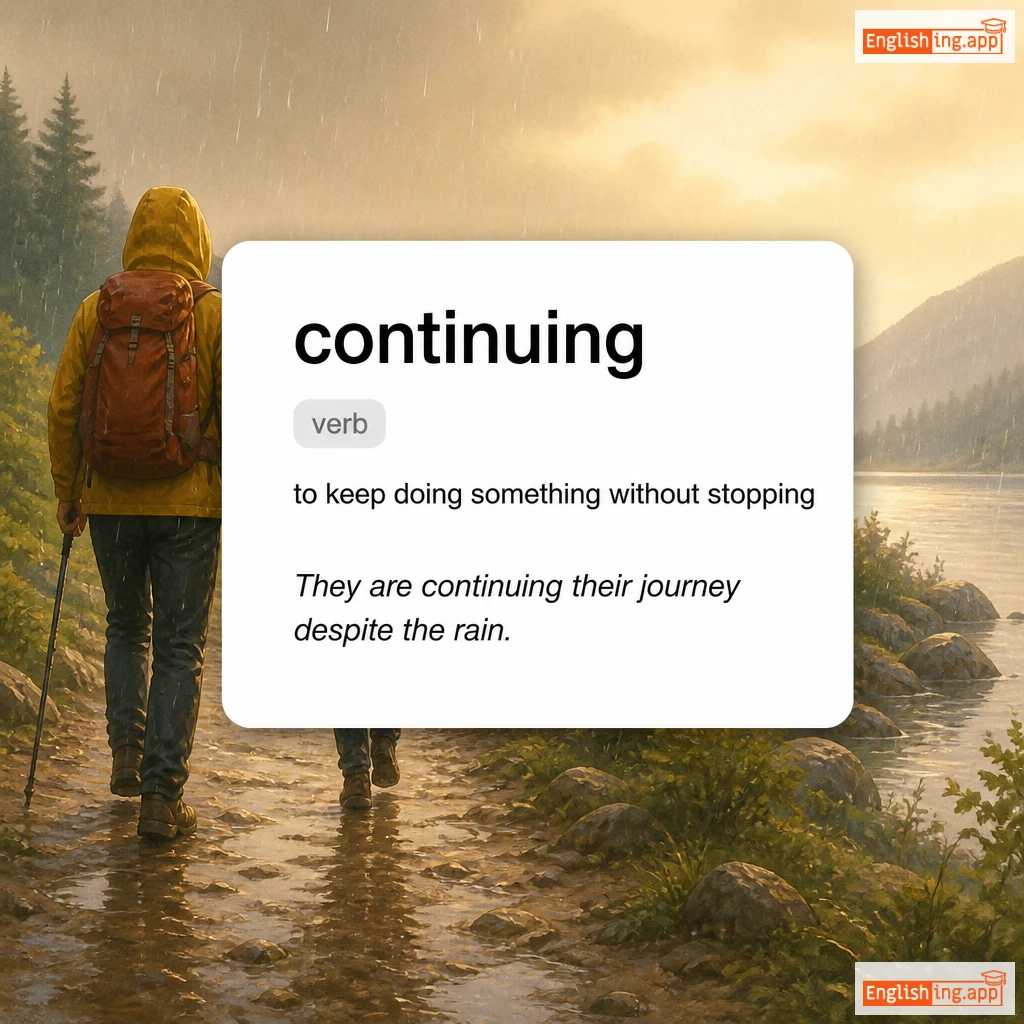continuing definition card — visual illustration of the meaning
