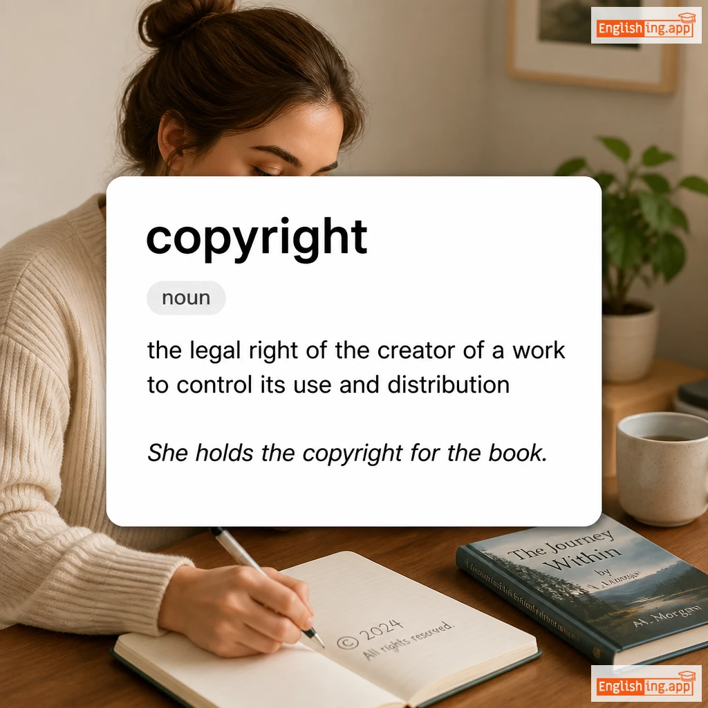 copyright definition card — visual illustration of the meaning