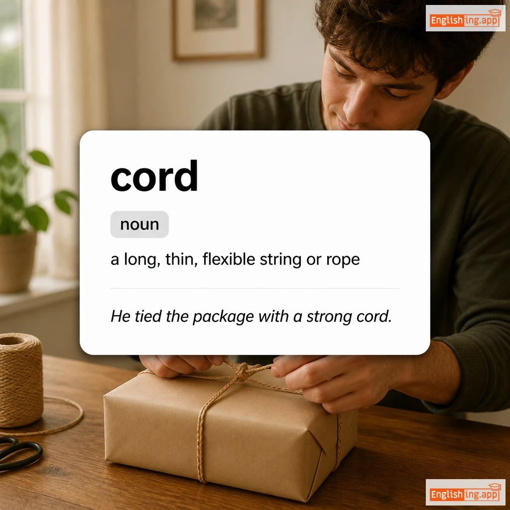 cord definition card — visual illustration of the meaning