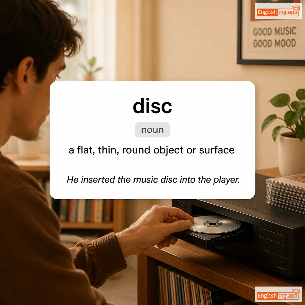 disc definition card — visual illustration of the meaning