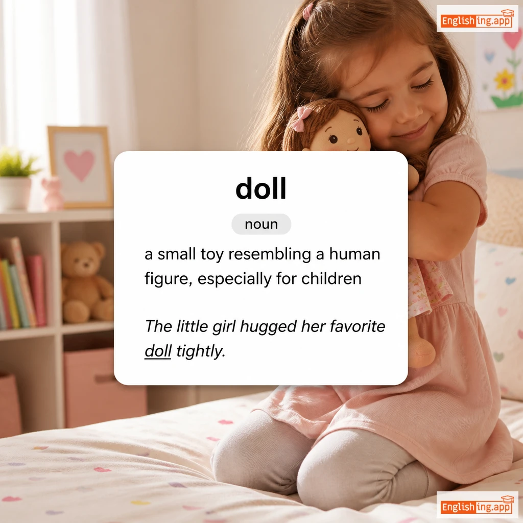 doll definition card — visual illustration of the meaning