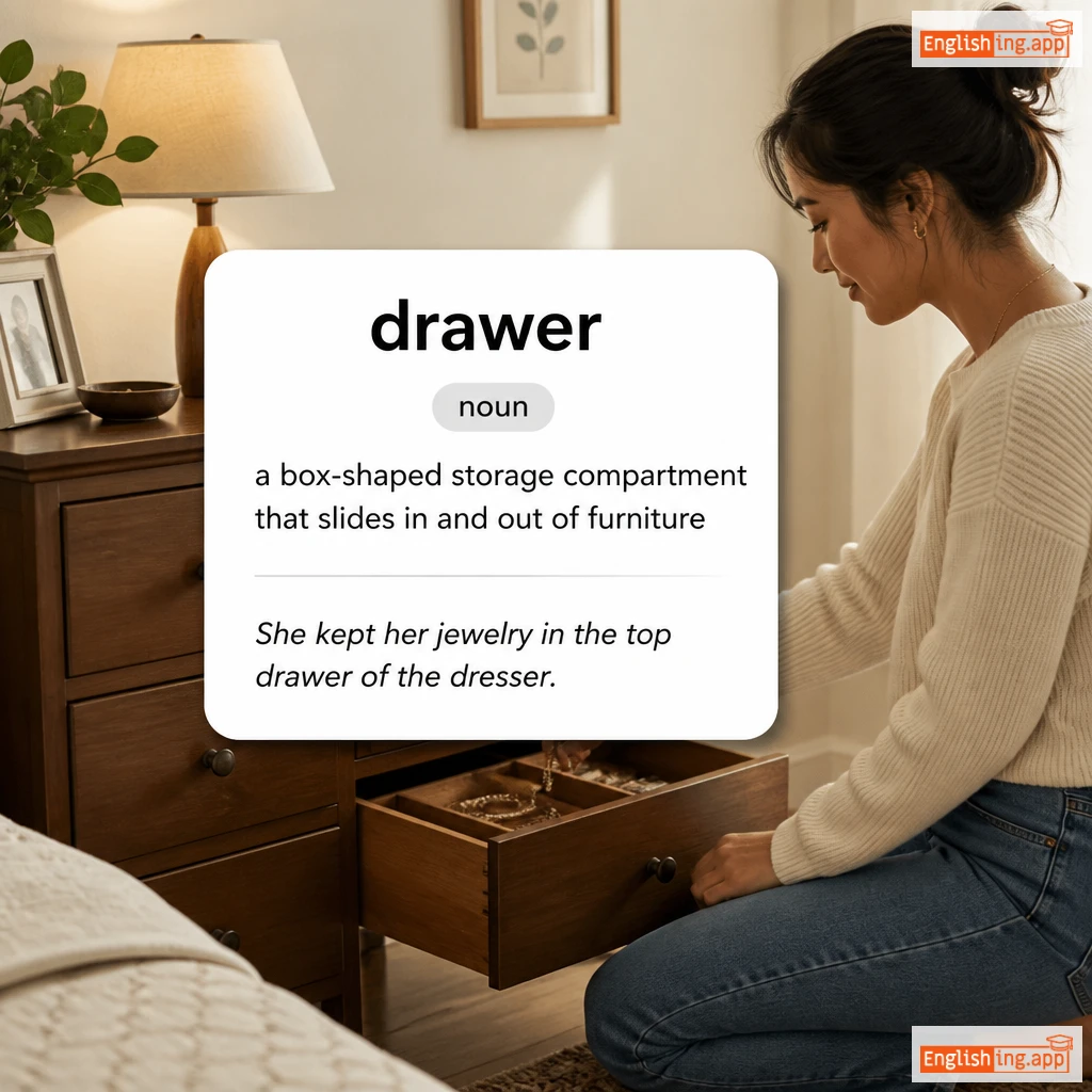 drawer definition card — visual illustration of the meaning