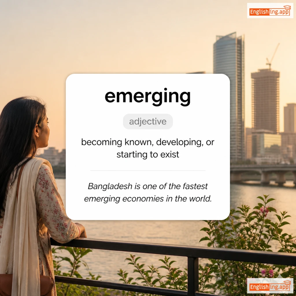 emerging definition card — visual illustration of the meaning