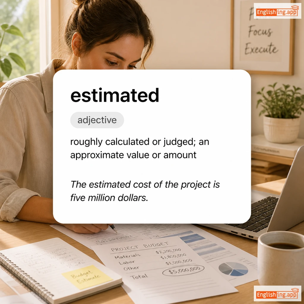estimated definition card — visual illustration of the meaning