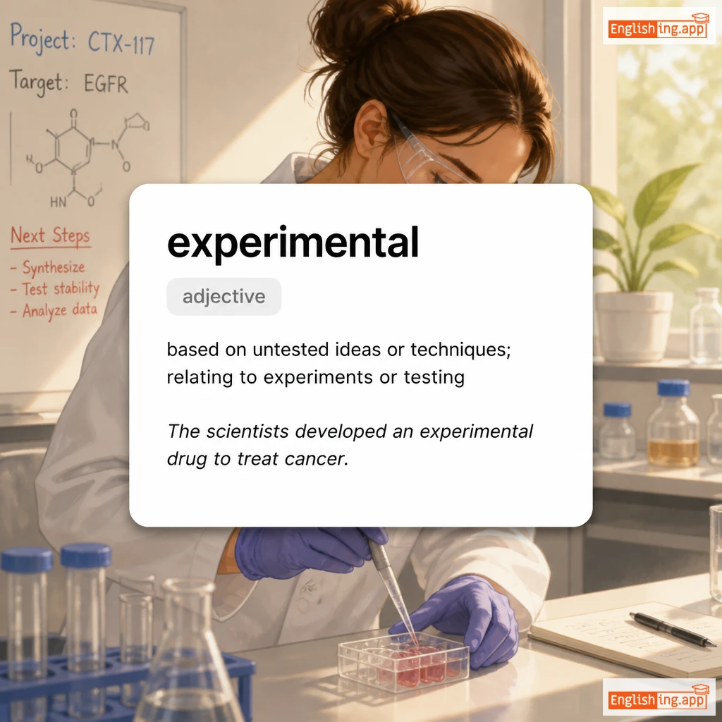 experimental definition card — visual illustration of the meaning