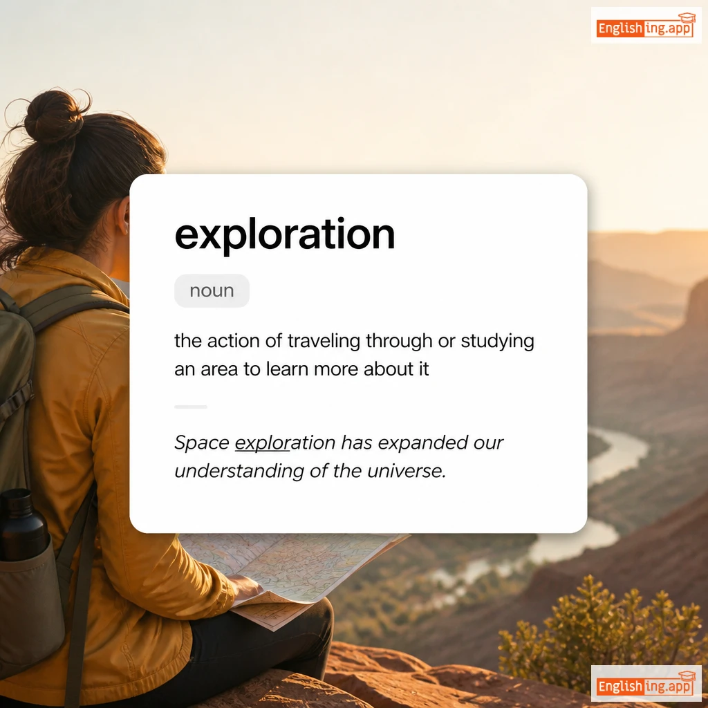 exploration definition card — visual illustration of the meaning