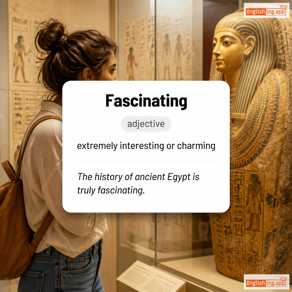 Fascinating definition card — visual illustration of the meaning