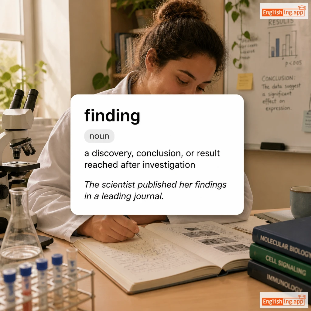 finding definition card — visual illustration of the meaning