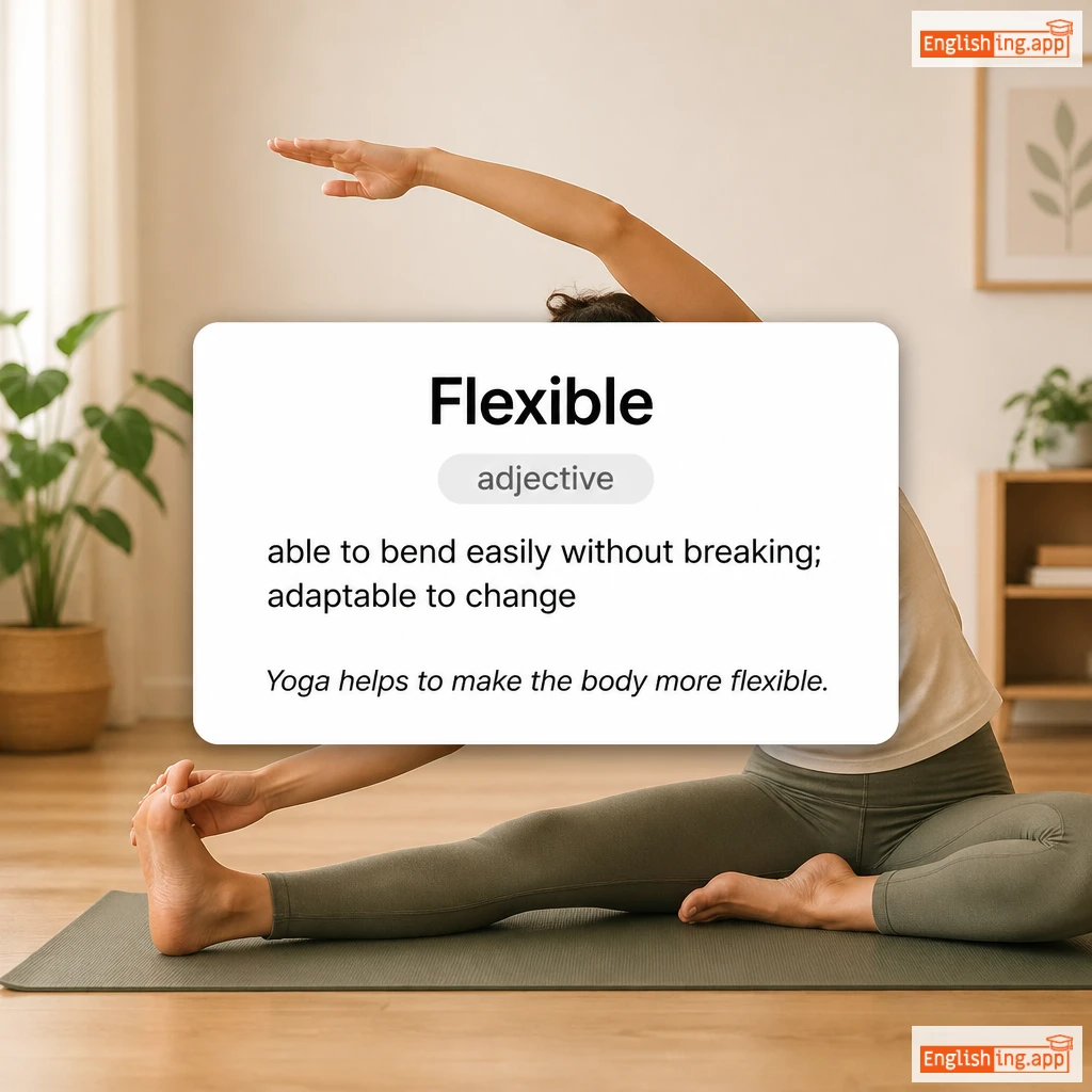 Flexible definition card — visual illustration of the meaning
