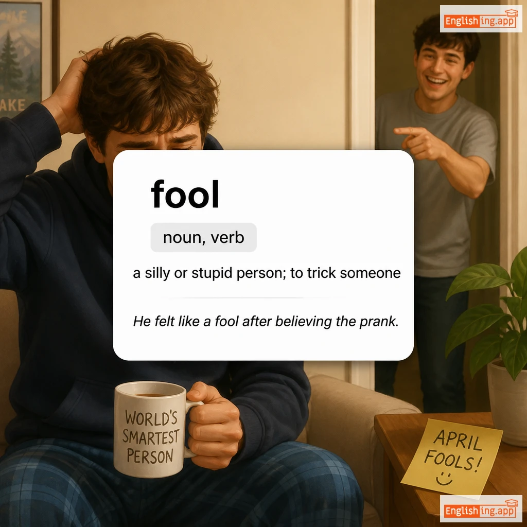 fool definition card — visual illustration of the meaning