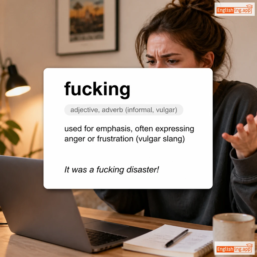 fucking definition card — visual illustration of the meaning